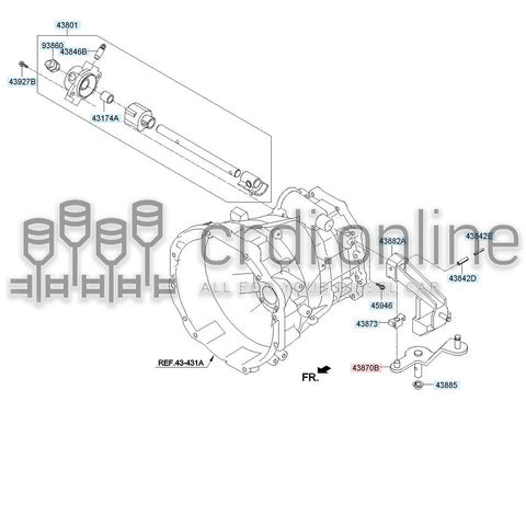 LEVER-SELECT 43871-47001 4387147001 43871 47001