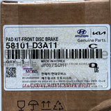 PAD KIT-FRONT DISC BRAKE [ORIGINAL] 58101-D3A11 58101D3A11 58101 D3A11
