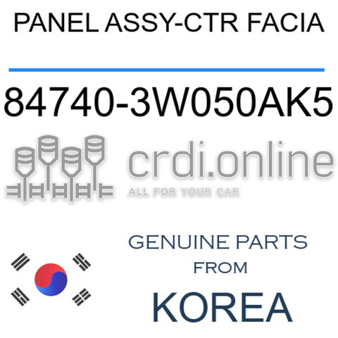 PANEL ASSY-CTR FACIA [ORIGINAL] 84740-3W050AK5 847403W050AK5 84740 3W050AK5