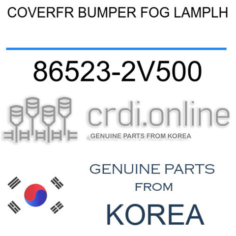 COVERFR BUMPER FOG LAMPLH [ORIGINAL] 86523-2V500 865232V500 86523 2V500