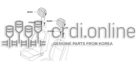 HEADREST ASSY-FRONT SEAT 86450-2663R 864502663R 86450 2663R