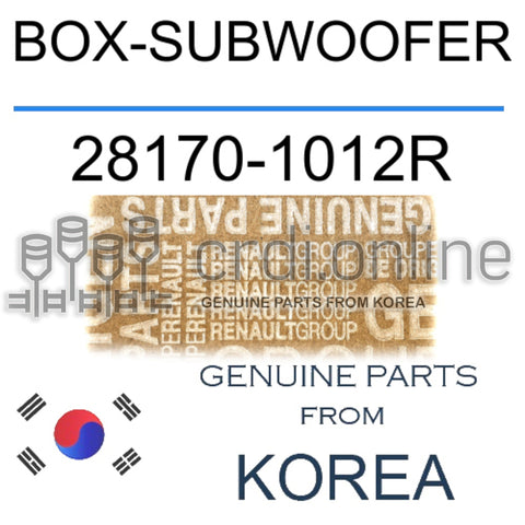 BOX-SUBWOOFER [ORIGINAL] 28170-1012R 281701012R 28170 1012R