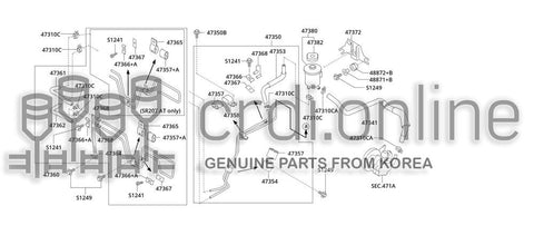 TUBE ASSY-POWER STEERING 47360-51100 4736051100 47360 51100