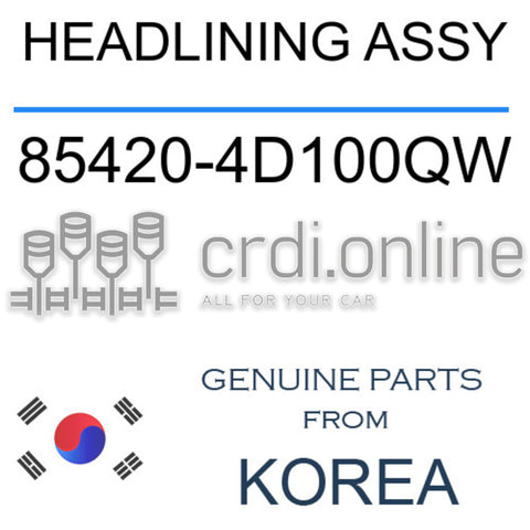 HEADLINING ASSY [ORIGINAL] 85420-4D100QW 854204D100QW 85420 4D100QW