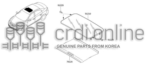 LID ASSY-SUNROOF 91210-1148R 912101148R 91210 1148R