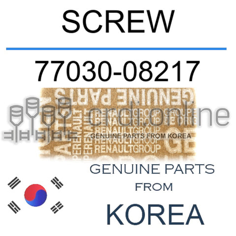 SCREW [ORIGINAL] 77030-08217 7703008217 77030 08217