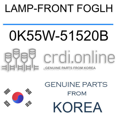 LAMP-FRONT FOGLH [ORIGINAL] 0K55W-51520B 0K55W51520B 0K55W 51520B