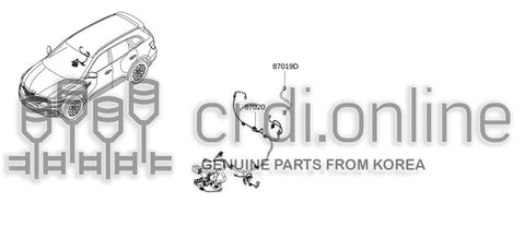 HARNESS-FRONT SEAT RH 87020-2837R 870202837R 87020 2837R
