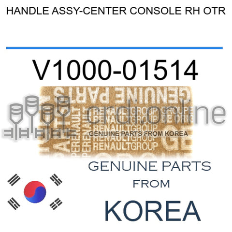 HANDLE ASSY-CENTER CONSOLE RH OTR [ORIGINAL] V1000-01514 V100001514 V1000 01514