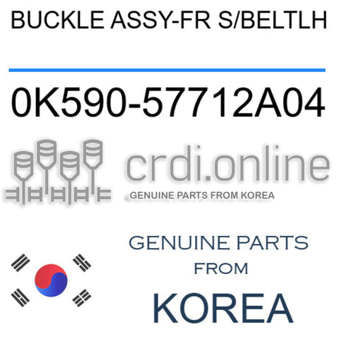 BUCKLE ASSY-FR S/BELTLH 0K590-57712A04 0K59057712A04 0K590 57712A04