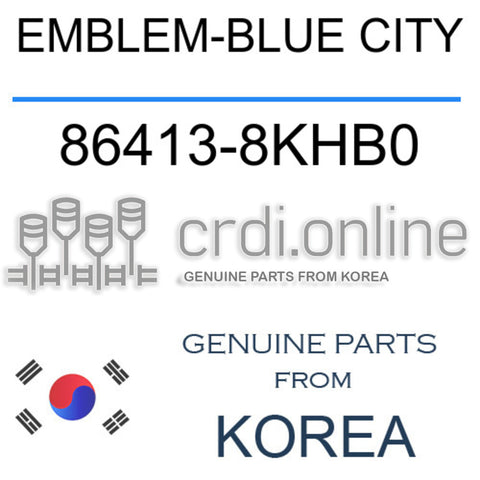 EMBLEM-BLUE CITY [ORIGINAL] 86413-8KHB0 864138KHB0 86413 8KHB0