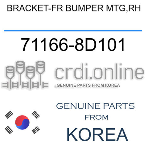 BRACKET-FR BUMPER MTG,RH 71166-8D101 711668D101 71166 8D101