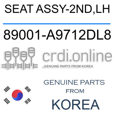 SEAT ASSY-2ND,LH [ORIGINAL] 89001-A9712DL8 89001A9712DL8 89001 A9712DL8