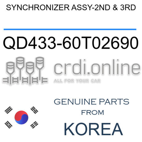 SYNCHRONIZER ASSY-2ND & 3RD QD433-60T02690 QD43360T02690 QD433 60T02690