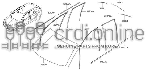 MOULDING ASSY-FRONT DOOR OUTSIDELH 80821-JY00A 80821JY00A 80821 JY00A