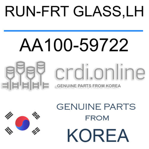RUN-FRT GLASS,LH AA100-59722 AA10059722 AA100 59722