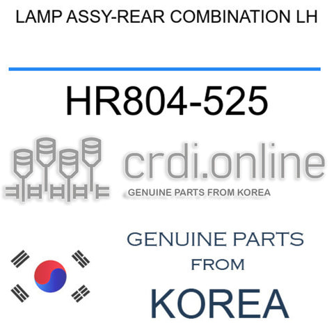 LAMP ASSY-REAR COMBINATION LH [ORIGINAL] HR804-525 HR804525 HR804 525