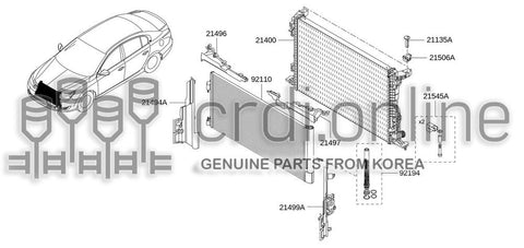 RADIATOR COMPLETE [ORIGINAL] 21410-0050R 214100050R 21410 0050R