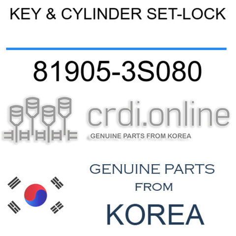 KEY & CYLINDER SET-LOCK [ORIGINAL] 81905-3S080 819053S080 81905 3S080