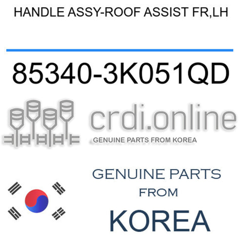HANDLE ASSY-ROOF ASSIST FR,LH [ORIGINAL] 85340-3K051QD 853403K051QD 85340 3K051QD