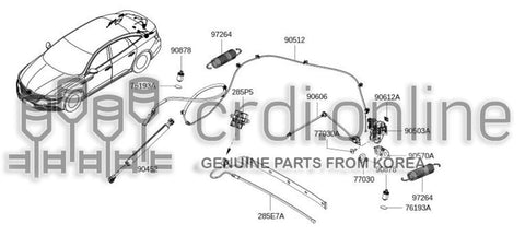 CONT ASSY-EASY TRUNK ACCESS 285P5-3505R 285P53505R 285P5 3505R