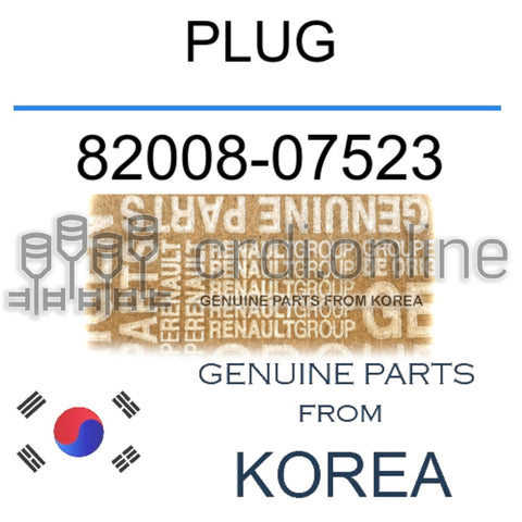PLUG [ORIGINAL] 82008-07523 8200807523 82008 07523