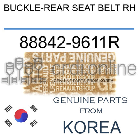 BUCKLE-REAR SEAT BELT RH [ORIGINAL] 88842-9611R 888429611R 88842 9611R