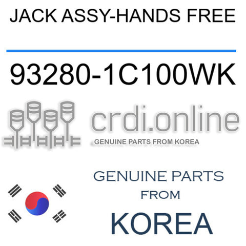 JACK ASSY-HANDS FREE [ORIGINAL] 93280-1C100WK 932801C100WK 93280 1C100WK
