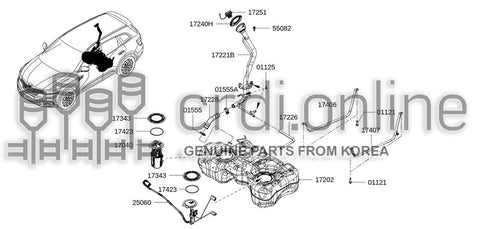 PUMP COMPLETE-FUEL 17040-4BB1C 170404BB1C 17040 4BB1C
