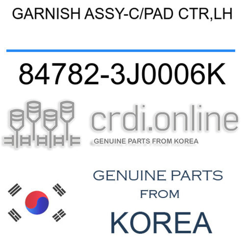 GARNISH ASSY-C/PAD CTR,LH [ORIGINAL] 84782-3J0006K 847823J0006K 84782 3J0006K