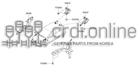 HINGE ASSY-HOODLH 65401-0257R 654010257R 65401 0257R