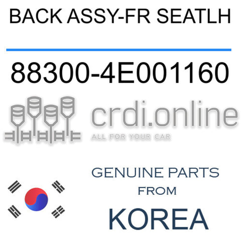 BACK ASSY-FR SEATLH 88300-4E001160 883004E001160 88300 4E001160