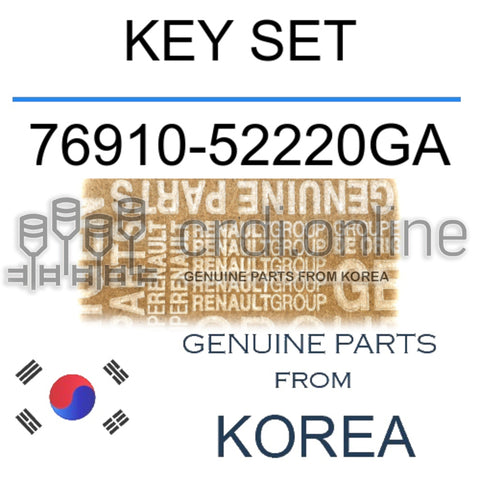 KEY SET [ORIGINAL] 76910-52220GA 7691052220GA 76910 52220GA