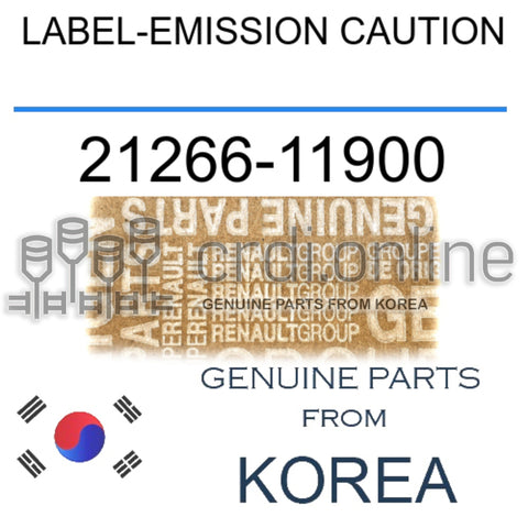 LABEL-EMISSION CAUTION [ORIGINAL] 21266-11900 2126611900 21266 11900