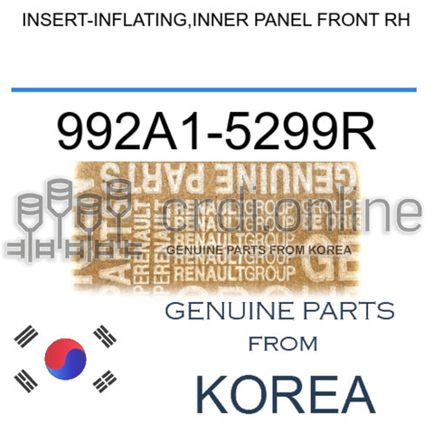 INSERT-INFLATING,INNER PANEL FRONT RH [ORIGINAL] 992A1-5299R 992A15299R 992A1 5299R