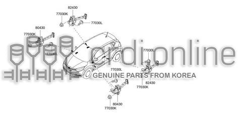 CHECK LINK ASSY-FRONT DOOR 80430-8807R 804308807R 80430 8807R