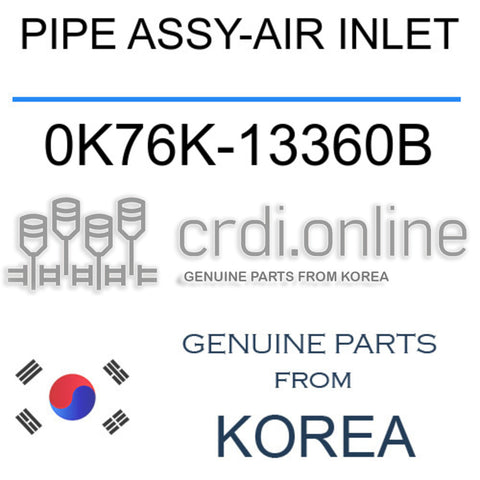 PIPE ASSY-AIR INLET 0K76K-13360B 0K76K13360B 0K76K 13360B