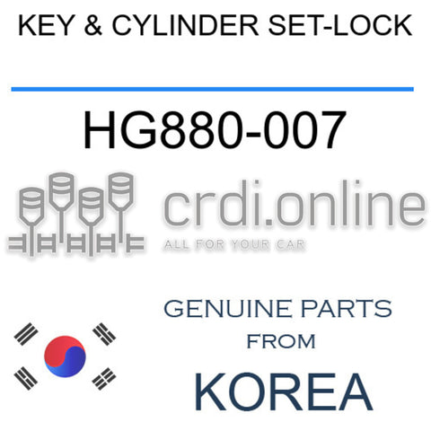 KEY & CYLINDER SET-LOCK [ORIGINAL] HG880-007 HG880007 HG880 007