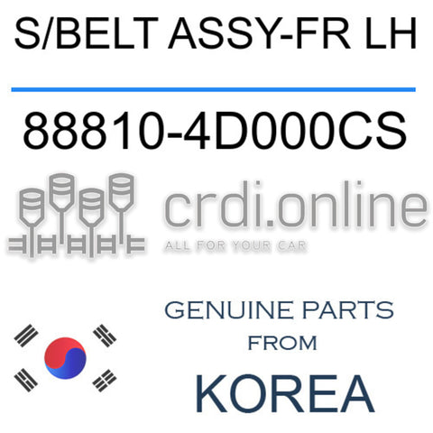 S/BELT ASSY-FR LH [ORIGINAL] 88810-4D000CS 888104D000CS 88810 4D000CS