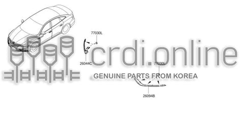 TRIM-FR HEADLIGHTRH 26044-9387R 260449387R 26044 9387R