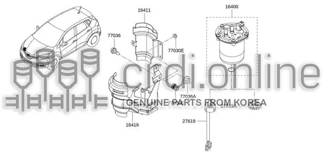 BRACKET ASSY-DIESEL FILTER 16419-5474R 164195474R 16419 5474R