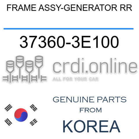 FRAME ASSY-GENERATOR RR [ORIGINAL] 37360-3E100 373603E100 37360 3E100