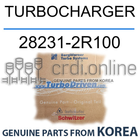 [BorgWarner] TURBOCHARGER 28231-2R100 282312R100 28231 2R100