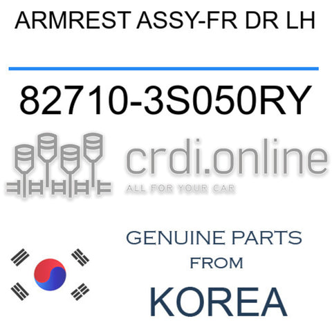 ARMREST ASSY-FR DR LH 82710-3S050RY 827103S050RY 82710 3S050RY