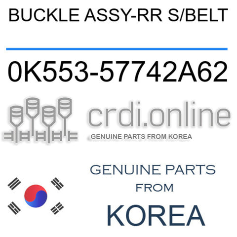 BUCKLE ASSY-RR S/BELT 0K553-57742A62 0K55357742A62 0K553 57742A62