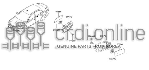 HANDLE ASSY-DOOR INSIDELH 80671-3870R 806713870R 80671 3870R