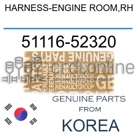 HARNESS-ENGINE ROOM,RH [ORIGINAL] 51116-52320 5111652320 51116 52320