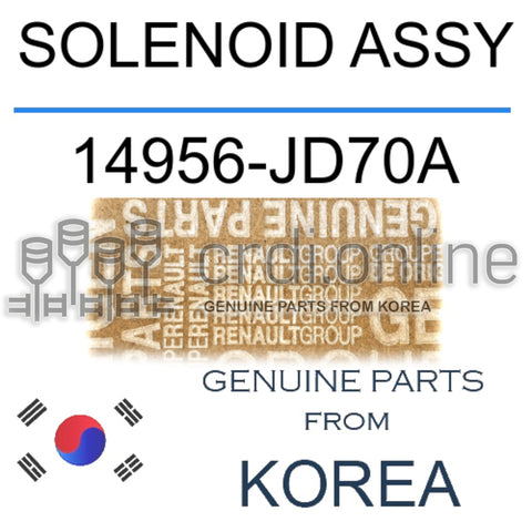 SOLENOID ASSY [ORIGINAL] 14956-JD70A 14956JD70A 14956 JD70A