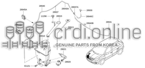 PUMP ASSY-HEAD LAMP CLEANRER 28621-JY60A 28621JY60A 28621 JY60A