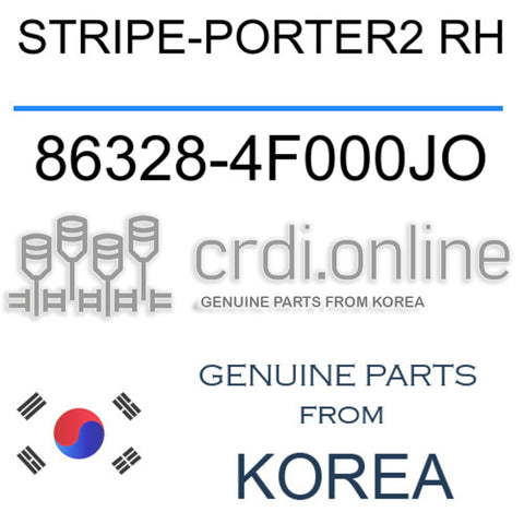 STRIPE-PORTER2 RH [ORIGINAL] 86328-4F000JO 863284F000JO 86328 4F000JO
